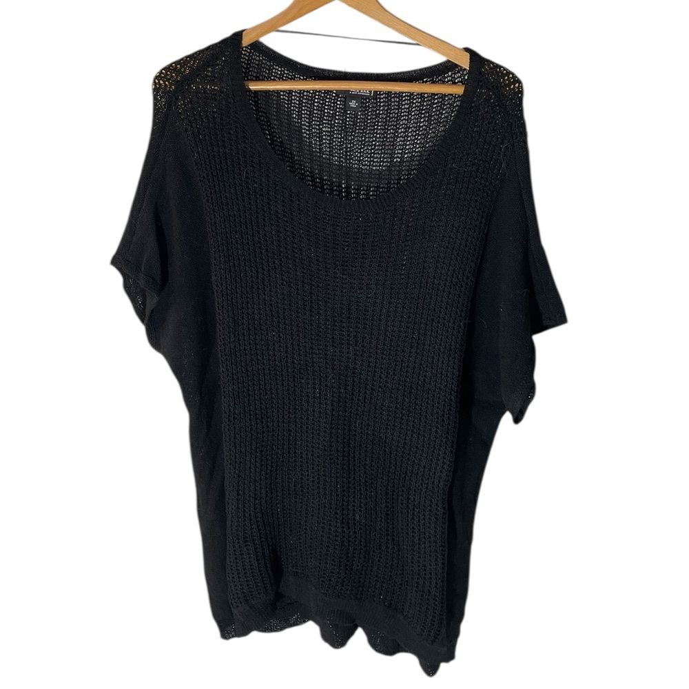 Y5- New new knit black see through sweater Ana 2x